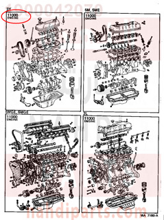 1900042070,ENGINE ASSY, PARTIAL,مكينة كامل 