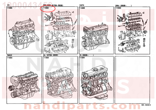 1900043450,ENGINE ASSY, PARTIAL,مكينة كامل 