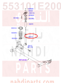 553101E200,SHOCK ABSORBER ASSY-REAR,مساعد خلفي