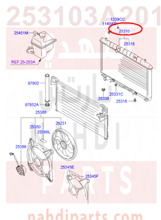 253103A201,RADIATOR ASSY,رديتر  ما