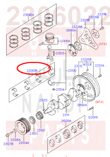 2306022540,BEARING SET-CONNECTING ROD,N/A