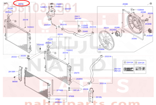 253103R501,RADIATOR ASSY,رديتر ماء
