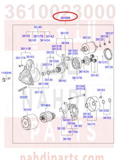 3610023000,STARTER ASSY,N/A