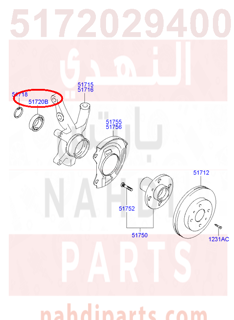 5172029400,BEARING-FRONT WHEEL HUB,رمان