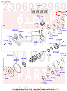 2306022960,BEARING SET-CONNECTING ROD,سبايك متحرك مقاس10