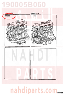 190005B060,ENGINE ASSY, PARTIAL,مكينة كامل 