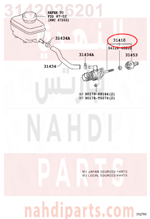 3142026201,CYLINDER ASSY, CLUTCH MASTER,سلندر (أسطوانة )
