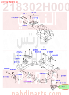 218302H000,BRACKET ASSY-TRANSMISSION MTG,كرسي مكينة