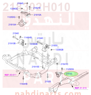 218302H010,BRACKET ASSY-TRANSMISSION MTG,كرسي قير