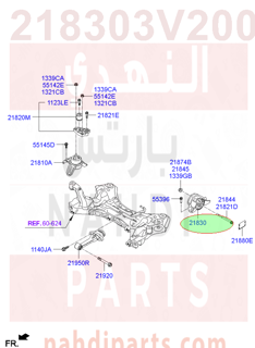218303V200,BRACKET ASSY-TRANSMISSION MTG,كرسي قير