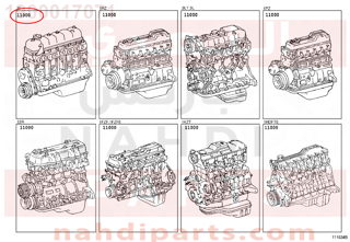 1900017071,ENGINE ASSY, PARTIAL,مكينة كامل 