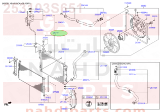 253103S651,RADIATOR ASSY,رديتر ماء