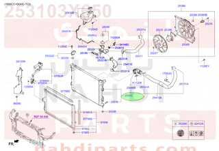 253103X650,RADIATOR ASSY,رديتر ماء