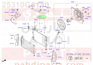 25310G8140,RADIATOR ASSY,رديتر ماء