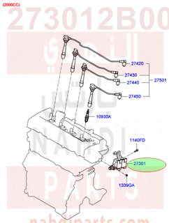 273012B000,COIL ASSY-IGNITION,كويل