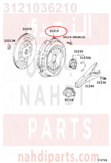 3121036210,COVER ASSY, CLUTCH,غطاء 