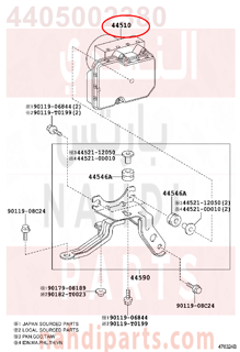 4405002380,ACTUATOR ASSY, BRAKE,موزع الفرامل 