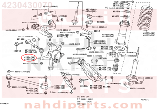 4230430070,CARRIER SUB-ASSY, REAR AXLE, RH,جرم كرونا الدفرنس 