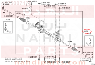 4425007170,GEAR ASSY, POWER STEERING(FOR RACK & PINION),ترس 