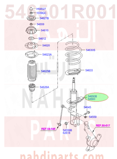 546501R001,STRUT ASSY-FR,LH,مساعد امامي يسار