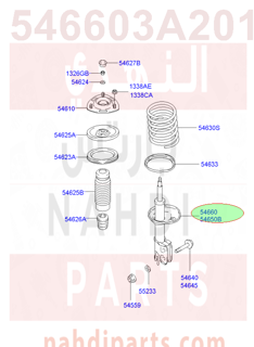546603A201,STRUT ASSY-FR,RH,مساعد امامي يمين