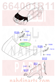 664001R110,PANEL ASSY-HOOD,كبوت
