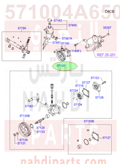 571004A650,PUMP ASSY-POWER STEERING OIL,علبة باور