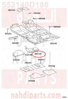 552140D180,PAD, DASH PANEL INSULATOR, NO.2,لباد 