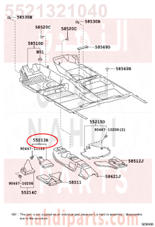 5521321040,PAD, DASH PANEL INSULATOR, NO.1,لباد 