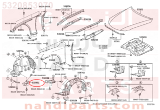 5320853070,DUCT, COOL AIR INTAKE, NO.2,مجرى