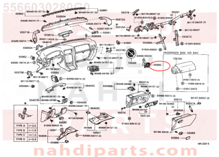 5566030280G0,REGISTER ASSY, INSTRUMENT PANEL, NO.2,سجل لوحة أجهزة القياس , رقم 2 