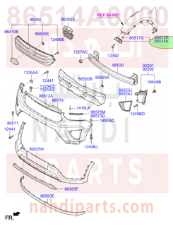 86514A0000,BRACKET-FR BUMPER SIDE,RH,N/A