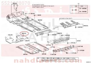 5521528070,PAD, DASH PANEL INSULATOR, NO.3,لباد 