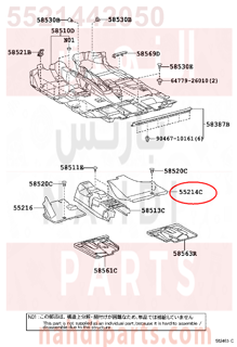 5521442050,PAD, DASH PANEL INSULATOR, NO.2,لباد 