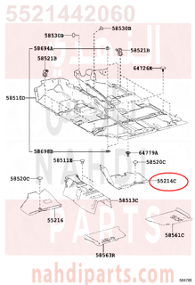 5521442060,PAD, DASH PANEL INSULATOR, NO.2,لباد 