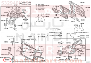 532940K050,DEFLECTOR, RADIATOR SIDE, LH,بلاستيك شمعة يسار