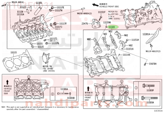 11103F0031,HOUSING SUB-ASSY, CAMSHAFT,قواعد عمود 