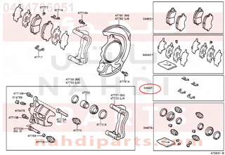 0494706051,FITTING KIT, DISC BRAKE, FRONT,سست الفرامل 