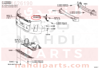 5211626190,SUPPORT, FRONT BUMPER SIDE, LH,قاعدة صدام امامي يسار