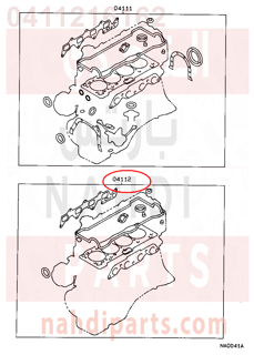 0411216162,GASKET KIT, ENGINE VALVE GRIND,نصف طقم وجيه 
