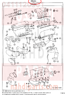 0411120301,GASKET KIT, ENGINE OVERHAUL,طقم وجيه 
