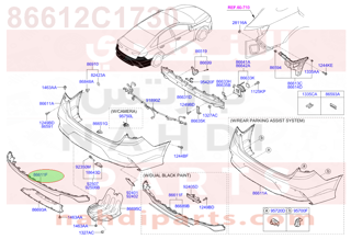 86612C1730,COVER-RR BUMPER LWR,لحية صدام خلفي
