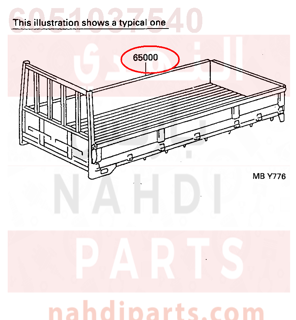 6051037540,BODY ASSY, REAR,صاجة بودي  الخلفية 