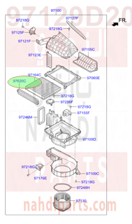 97129D2000,COVER ASSY-AIR FILTER,COVER ASSY-AIR FILTER
