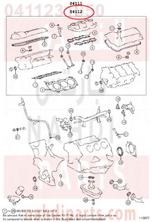 0411231050,GASKET KIT, ENGINE VALVE GRIND,نصف طقم وجيه 