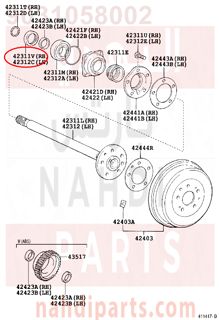 9031058002,SEAL, OIL (FOR REAR AXLE SHAFT),صوفة زيت