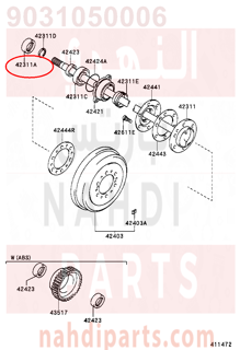 9031050006,SEAL, OIL (FOR REAR AXLE SHAFT RH),صوفة زيت