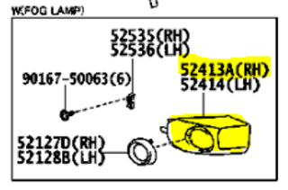 5241335040,PAD, FRONT BUMPER GUARD, RH,جلدة ركن صدام 