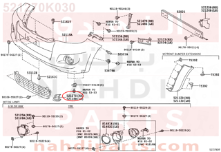 521270K030,COVER, FRONT BUMPER HOLE, RH,غطاء كشاف يمين - بدون فتحه كشاف