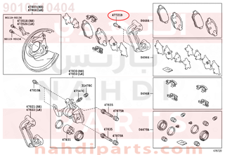 9010510404,BOLT(FOR REAR DISC BRAKE CYLINDER MOUTING),مسمار 